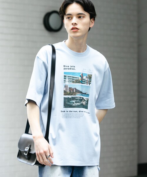 SENSE OF PLACE by URBAN RESEARCH（センスオブプレイスバイアーバンリサーチ）の「Cityscape photo Short-Sleeve T-shirts（Tシャツ/カットソー・メンズ・GRAY/CHARCOAL/L.BLUE・M/L）」の4枚目の写真
