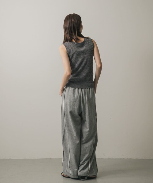 SENSE OF PLACE by URBAN RESEARCH（センスオブプレイスバイアーバンリサーチ）の「キリカエカーブスウェットパンツ（スウェットパンツ・レディース・GRAY/OFF WHITE・one）」の16枚目の写真