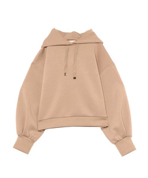 LAGUNAMOON（ラグナムーン）の「ショートスリットパーカー（パーカー・レディース・ライトグレー/チャコールグレー/ピンク/ミントグリーン/ブルー/ベージュ・F）」の3枚目の写真