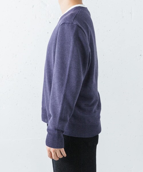 URBAN RESEARCH(アーバンリサーチ)の「PURLAM WASHI M-G TENJIKU V PULLOVER(ニット/セーター・メンズ・WHITE/BLACK/GREEN/B.PURPLE・2/3)」の17枚目の写真