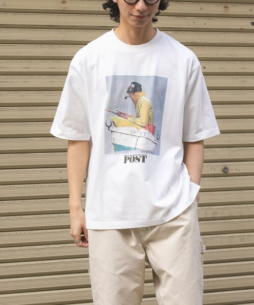 URBAN RESEARCH DOORS(アーバンリサーチドアーズ)の「FORK&SPOON Norman Rockwell Short-SleeveT-shirts(Tシャツ/カットソー・メンズ・OFF/CHARCOAL・4/5)」の5枚目の写真