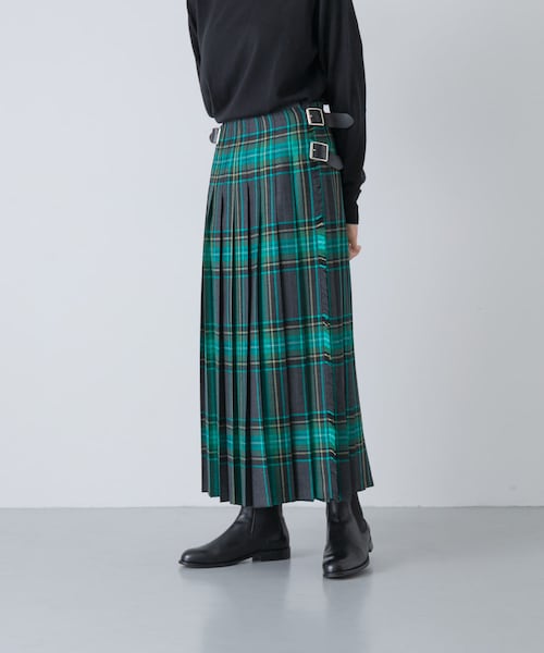 かぐれ（カグレ）の「『別注』O’NEIL OF DUBLIN×かぐれ　PLEATS WRAP SKIRT 85cm（スカート・レディース・MOYNALTY/LOUGH MASK・XS）」の6枚目の写真