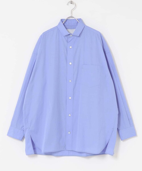 かぐれ(カグレ)の「TICCA スクエアビッグシャツuni(シャツ/ブラウス・レディース・blue/pinkstripe・1)」の6枚目の写真