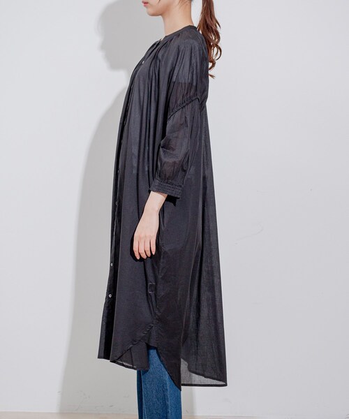 Jayro（ジャイロ）の「インド綿ボイルエリシャーリングワンピース（ワンピース・レディース・ブラック/ブルー/ピンク・M）」の19枚目の写真