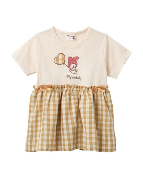 nissen（ニッセン）の「【サンリオキャラクターズ】切替デザイン半袖デザインTシャツ（女の子）（Tシャツ/カットソー・キッズ・黒(クロミ)/パープル(クロミ)/ピンク(マイメロディ)/クリーム(マイメロディ)・100/110/120/130）」の11枚目の写真