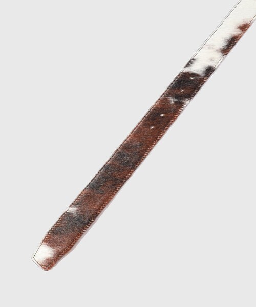 ADAM ET ROPE'(アダムエロペ)の「【KYOU/キョウ】ESSENTIAL.01 Hair Calf Leather Belt(ベルト・メンズ・ブラック/キャメル・F)」の7枚目の写真