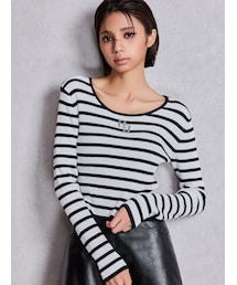 GYDA | GGプレートlong sleeveニットトップス(ニット/セーター)