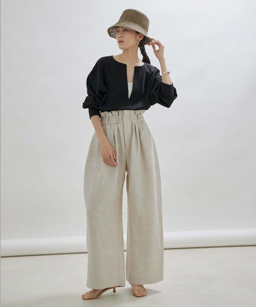 ADAM ET ROPE'（アダムエロペ）の「【公式サイト限定】【La Maison de Lyllis（メゾンドリリス）】CLOCHE（ハット・レディース・ブラック系・F）」の8枚目の写真