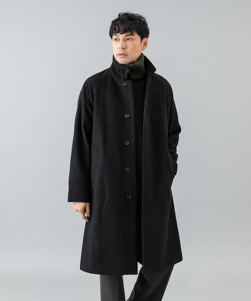 URBAN RESEARCH ROSSO(アーバンリサーチロッソ)の「スーパー100 オーバーバルマカンコート(ステンカラーコート・メンズ・CHARCOAL/NAVY/BLACK・M/L)」の1枚目の写真