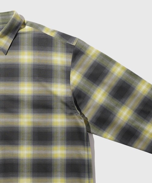 ADAM ET ROPE'（アダムエロペ）の「《別注》【KANEMASA PHIL. / カネマサ フィル】28G Ombre Check Modest Shirt（シャツ/ブラウス・メンズ・ブラック/ブルー系/イエロー・L/M）」の19枚目の写真