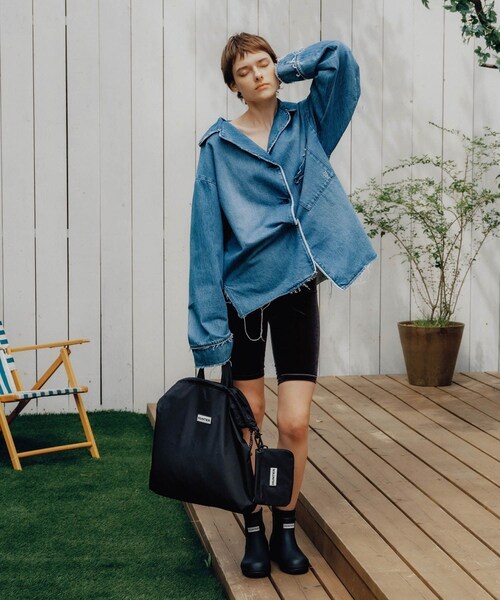 ADAM ET ROPE'(アダムエロペ)の「【HUNTER for ADAM ET ROPE'】別注 TRAVEL MULTI FUNCTION TOTE(トートバッグ・レディース・ブラック・F)」の9枚目の写真