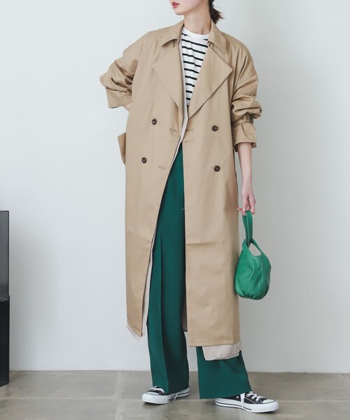 SENSE OF PLACE by URBAN RESEARCH（センスオブプレイスバイアーバンリサーチ）の「2WAYトレンチコート（ステンカラーコート・レディース・BEIGE/GREIGE・FREE）」の11枚目の写真