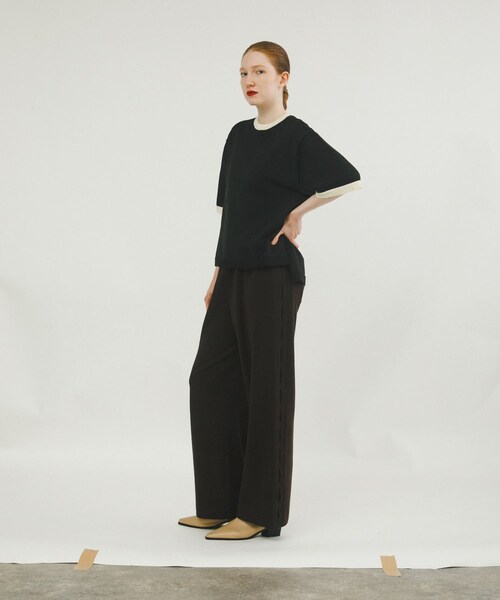 LAATO（ラート）の「sweat style knit pants（その他パンツ・レディース・クリーム/チョコレート・FREE/TALL）」の2枚目の写真