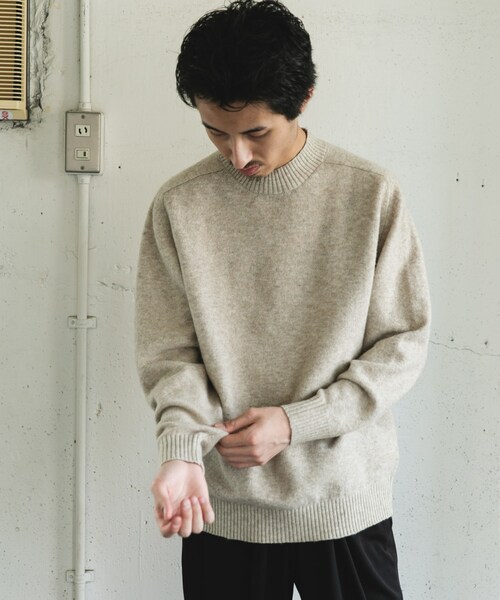 URBAN RESEARCH DOORS(アーバンリサーチドアーズ)の「ウール混もちもちハイネックニット(ニット/セーター・メンズ・OFF BEIGE/YELLOW/BLUE GREEN/CHARCOAL/BORDEAUX/NAVY・M/L)」の21枚目の写真