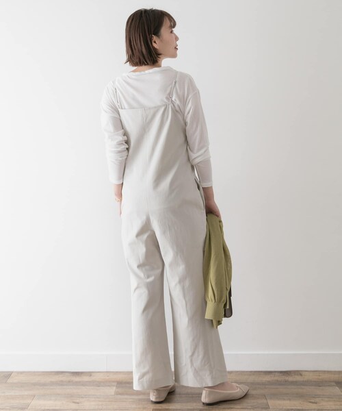 URBAN RESEARCH ROSSO（アーバンリサーチロッソ）の「F by ROSSO　コットンレーヨンオールインワン∴（サロペット/オーバーオール・レディース・OFF WHITE/BEIGE/BLACK・36/38）」の8枚目の写真