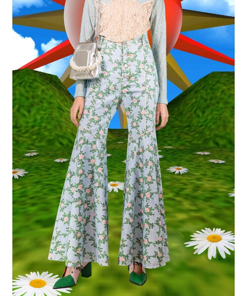 PAMEO POSE(パメオポーズ)の「Horse Ivy Pants(デニムパンツ・レディース・ミックス・S/M)」の2枚目の写真