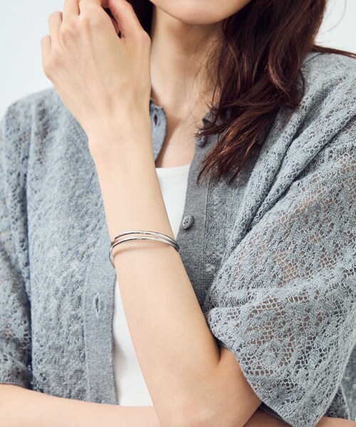 ROPE' PICNIC（ロペピクニック）の「ステンレスデザインバングル（バングル/リストバンド・レディース・ゴールド/ゴールド系/シルバー/シルバー系・F）」の9枚目の写真