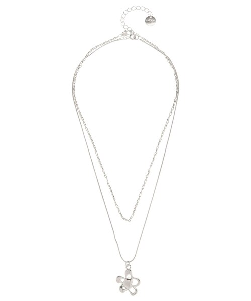 EMODA（エモダ）の「フラワーモチーフダブルネックレス（ネックレス・レディース・シルバー/ゴールド・F）」の2枚目の写真