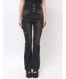 EMODA | HIGH CUT H/W FLARE PAGGINGS(デニムパンツ)
