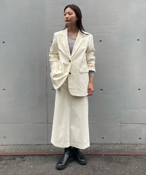URBAN RESEARCH(アーバンリサーチ)の「トリコットコーデュロイスカート(スカート・レディース・BROWN/OFF WHITE・36/38)」の19枚目の写真