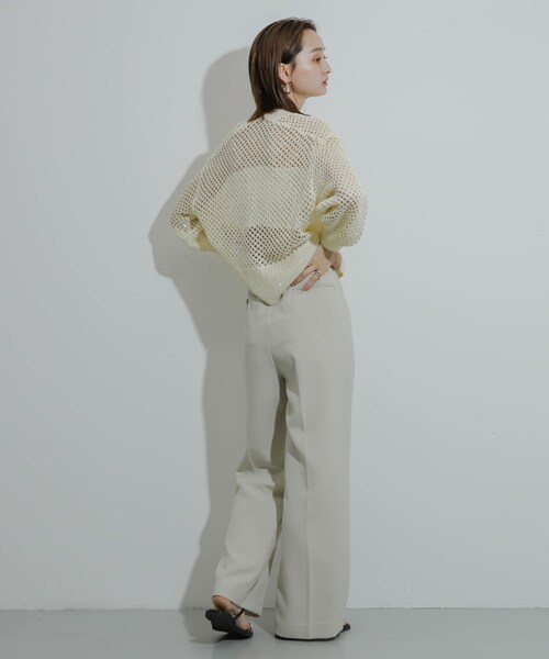 SENSE OF PLACE by URBAN RESEARCH（センスオブプレイスバイアーバンリサーチ）の「スパンコールメッシュカーディガン（カーディガン/ボレロ・レディース・CHARCOAL/IVORY/YELLOW・one）」の20枚目の写真