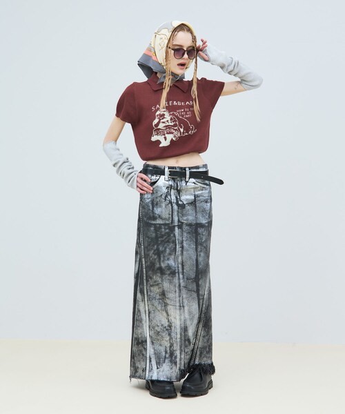 THE GOODLAND MARKET（ザグッドランドマーケット）の「old honey　45℃ KNIT TOPS（ニット/セーター・レディース・BROWN/YELLOW・Free）」の4枚目の写真