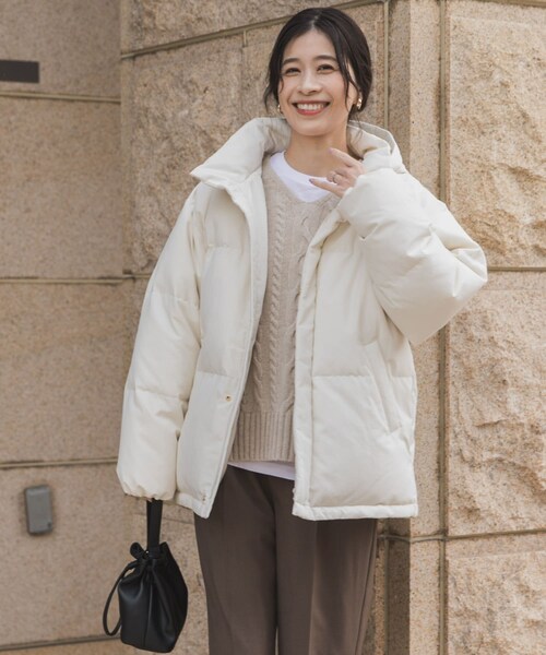 URBAN RESEARCH DOORS（アーバンリサーチドアーズ）の「ミドルダウンジャケット（その他アウター・レディース・IVORY/L.MOCHA/BLACK・M）」の7枚目の写真