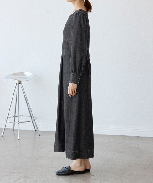 ROPE' PICNIC(ロペピクニック)の「デニムワンピース(ワンピース・レディース・ブラック/ネイビー・36/38)」の16枚目の写真