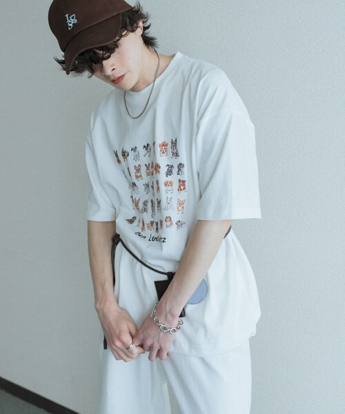 SENSE OF PLACE by URBAN RESEARCH(センスオブプレイスバイアーバンリサーチ)の「『別注』Ben Lenovitz×SENSE OF PLACE SHORT-SLEEVE T-SHIRTS(Tシャツ/カットソー・メンズ・WHITE/BLACK/BLK×WHT/GRAY・M/L)」の6枚目の写真