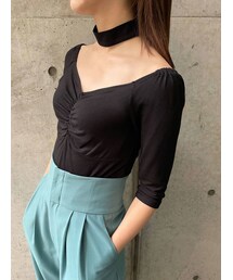 EMODA | ギャザーポイントコンパクトトップ(Tシャツ/カットソー)