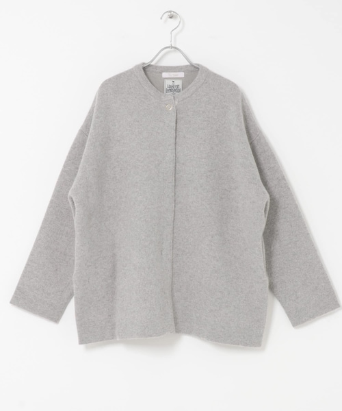 URBAN RESEARCH ROSSO（アーバンリサーチロッソ）の「F by ROSSO　ハミルトン接結ニットコート（テーラードジャケット・レディース・L/GREIGE/GRAY/D/CHERRY・Free）」の2枚目の写真