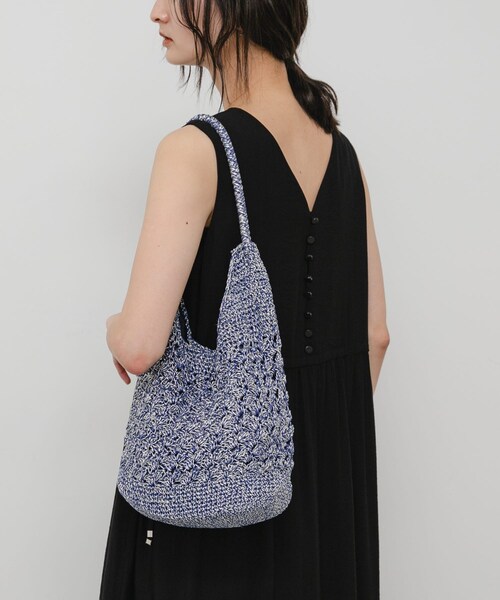 SENSE OF PLACE by URBAN RESEARCH(センスオブプレイスバイアーバンリサーチ)の「メタリックヤーンバッグ(かごバッグ・レディース・SILVER/NAVY/BROWN/MIX・One)」の15枚目の写真
