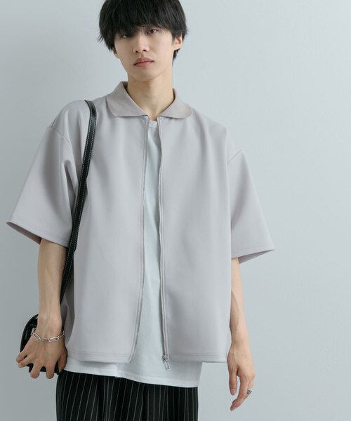 SENSE OF PLACE by URBAN RESEARCH（センスオブプレイスバイアーバンリサーチ）の「『ユニセックス』ZIPカーディガンTシャツ(5分袖)（カーディガン/ボレロ・メンズ・BEIGE/BLACK/BLUE・M/L）」の19枚目の写真