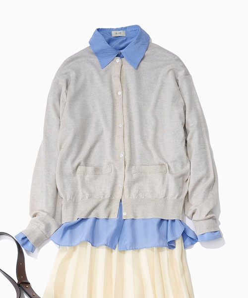 ROPE'（ロペ）の「JOHN SMEDLEY別注 CD（ジョンスメドレー別注/天竺ニットカーディガン）（カーディガン/ボレロ・レディース・ブラック/チャコール/ライトグレー/ベージュ/ワイン・36/38）」の22枚目の写真