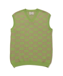 【WALK IN PARIS/ウォーク イン パリス】Le pull sans manche dammier