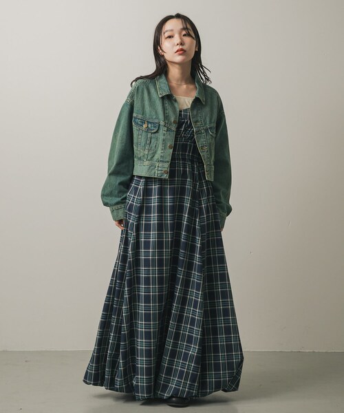 SENSE OF PLACE by URBAN RESEARCH（センスオブプレイスバイアーバンリサーチ）の「『別注』Lee101×SENSE OF PLACE　JACKET（デニムジャケット・レディース・BROWN/GREEN・FREE）」の10枚目の写真