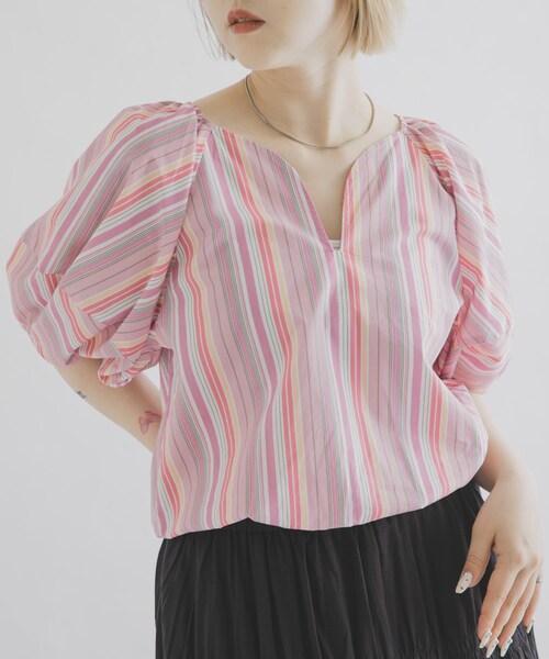 THE GOODLAND MARKET（ザグッドランドマーケット）の「FANAKA　バルーンブラウス（シャツ/ブラウス・レディース・PINK・Free）」の2枚目の写真