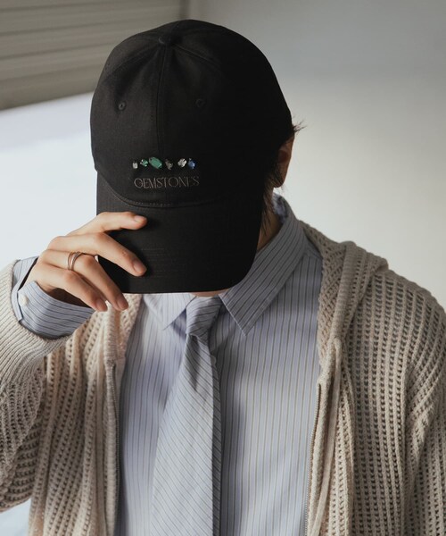 SENSE OF PLACE by URBAN RESEARCH(センスオブプレイスバイアーバンリサーチ)の「Gem Stone Twill Cap(キャップ・メンズ・BLACK/NAVY・one)」の1枚目の写真