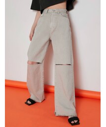 EMODA | ニーカットワイドジーンズ(デニムパンツ)