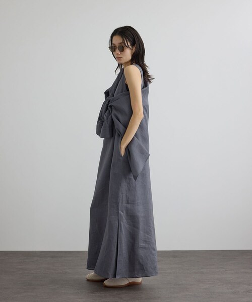 ADAM ET ROPE'(アダムエロペ)の「リネンオーバーシャツ / GENTLE LINEN(シャツ/ブラウス・レディース・ブラック/グレー/ピンク・F)」の8枚目の写真
