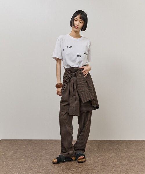 ADAM ET ROPE'(アダムエロペ)の「マルチWAYレイヤードシャツパンツ/接触冷感(スラックス・レディース・グレー/ダークブラウン・34/36/38)」の15枚目の写真