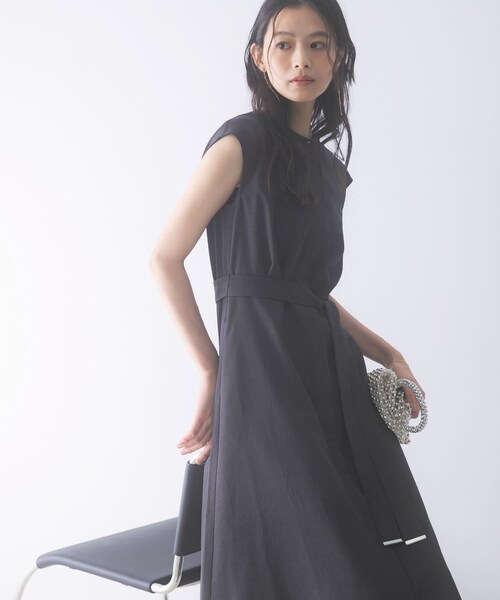 URBAN RESEARCH ROSSO（アーバンリサーチロッソ）の「『UR TECH DRYLUXE』ポケットデザインワンピース（ワンピース・レディース・MOCHA/NAVY/YELLOW/CHARCOAL・Free）」の8枚目の写真