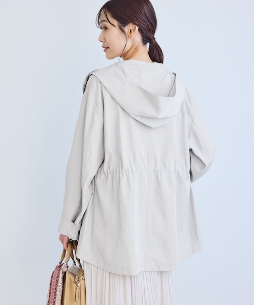 ROPE' PICNIC（ロペピクニック）の「ミドル丈マウンテンパーカー スプリングコート/花粉ガード・撥水（マウンテンパーカー・レディース・チャコール/ライトグレー/ダークブラウン/ネイビー・F）」の20枚目の写真