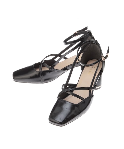 dazzlin（ダズリン）の「クロスサークルヒールパンプス（その他シューズ・レディース・アイボリー/ブラック・M/L）」の7枚目の写真