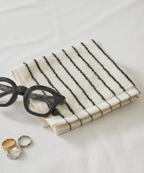 SMELLY（スメリー）の「TETO　SUPIMA COTTON HANDTOWEL（ハンカチ/ハンドタオル・レディース・WH/BK・-）」の6枚目の写真