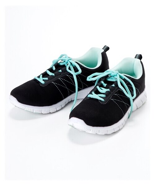 nissen（ニッセン）の「超軽量スポーティースニーカー（ワイズ３Ｅ）（スニーカー・メンズ・ネイビー×イエロー/グレー杢×ピンク/グレー杢×ホワイト/黒×ミントグリーン/黒×黒(白底)/白×白(白底)/サックス×ホワイト/黒(マットスムース)/ホワイト(マットスムース)/ダスティピンク(マットスムース)/グレー(マットスムース)/黒×黒(黒底)/杢グレー×パープル(白底)・S=22.0~22.5cm/M=23.0~23.5cm/L=24.0~24.5cm/LL=25.0~25.5cm）」の20枚目の写真