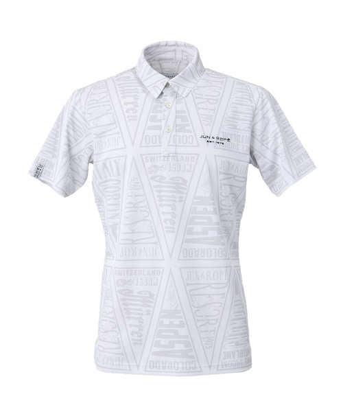 【UV】ドライカノコ ペナントプリント半袖シャツ