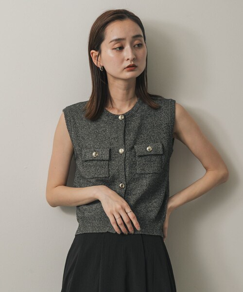 SENSE OF PLACE by URBAN RESEARCH(センスオブプレイスバイアーバンリサーチ)の「メタルボタンポケットベスト(ベスト・レディース・L.BLUE/BLACK/IVORY/BROWN・one)」の12枚目の写真
