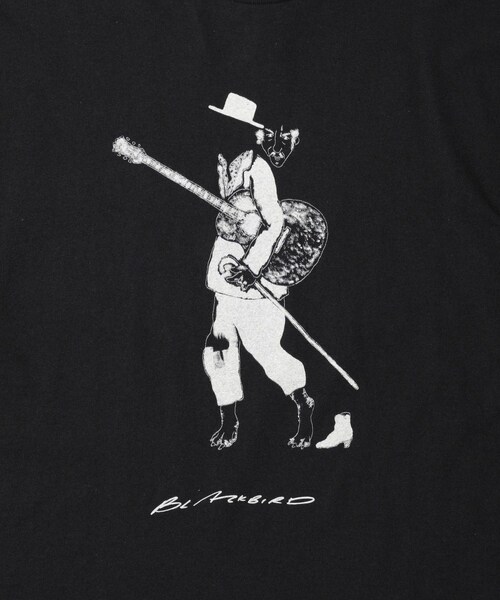 ADAM ET ROPE'(アダムエロペ)の「【BLACKBIRD/ブラックバード】short sleeve cut sewn 03(Tシャツ/カットソー・メンズ・ブラック/ホワイト・1/2)」の7枚目の写真