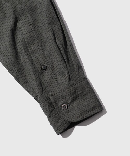 ADAM ET ROPE'(アダムエロペ)の「【KAPTAIN SUNSHINE/キャプテンサンシャイン】Regular Collar Shirt STRIPE(シャツ/ブラウス・メンズ・スミクロ/ダークブラウン・2/3/4)」の12枚目の写真